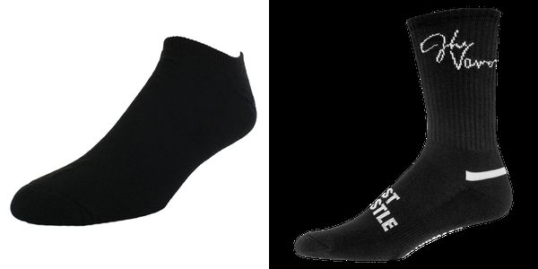 black sole white socks